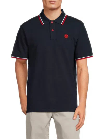 North Sails Men's Contrast Stripe Polo In Navy