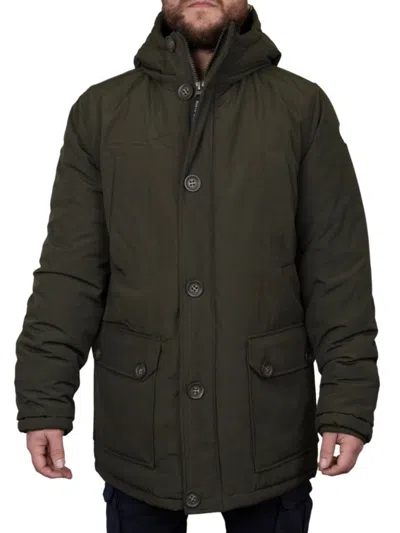 North Sails Men's Hooded Longline Jacket In Green