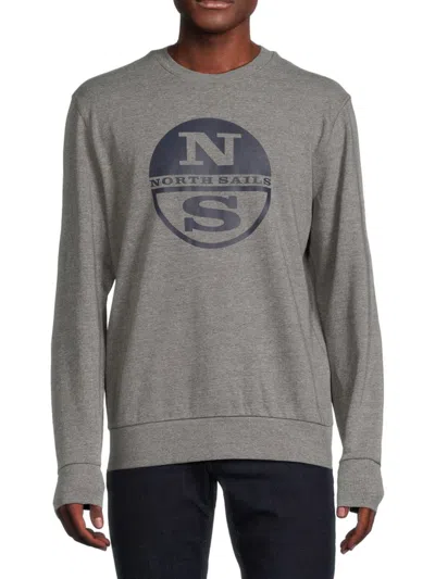North Sails Men's Logo Crewneck Sweatshirt In Grey