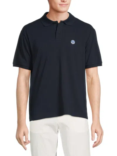 North Sails Men's Logo Polo In Navy