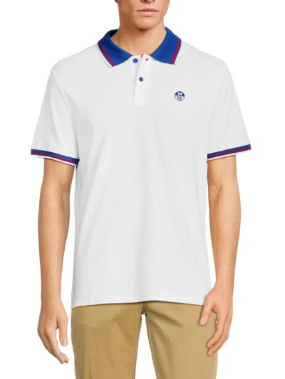 North Sails Men's Logo Collar Polo Shirt In White