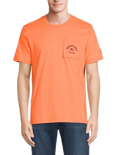 North Sails Men's Logo Tee In Orange