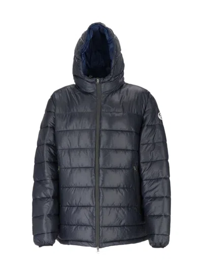 North Sails Men's  Hooded Puffer Jacket In Black