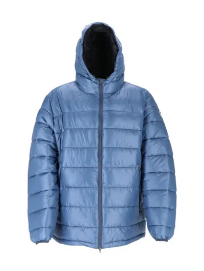 North Sails Men's  Hooded Puffer Jacket In Blue