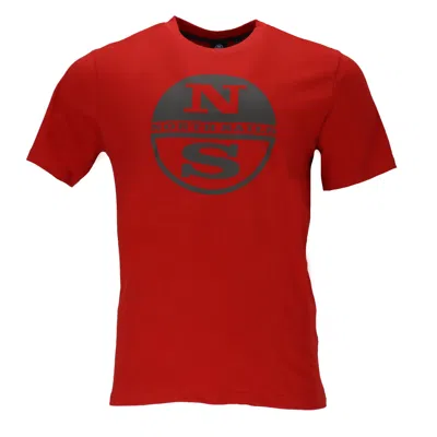 North Sails Man T-shirt Tomato Red Size Xxl Cotton In Pink