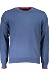 North Sails Blue Cotton Sweater In Blue