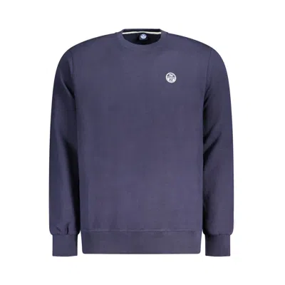 North Sails Navy Cotton Men Sweatshirt In Blue