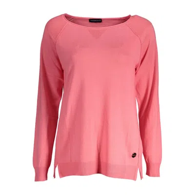 North Sails Raglan-sleeve Fine-knit Sweater In Pink