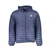 North Sails Hooded Puffer Jacket In Blue