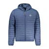 North Sails Blue Polyamide Men Jacket In Blue