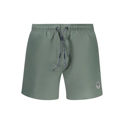 North Sails Logo-patch Swim Shorts In Green