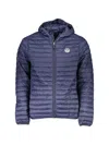 North Sails Hooded Puffer Jacket In Blue