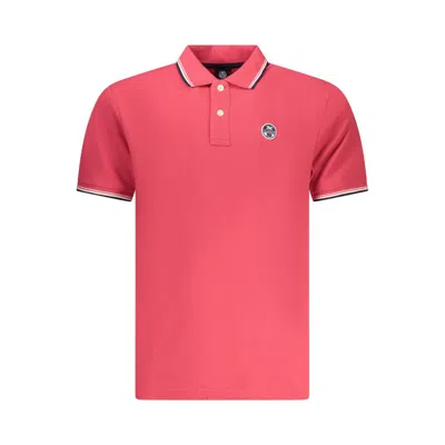 North Sails Red Cotton Men Polo In Pink