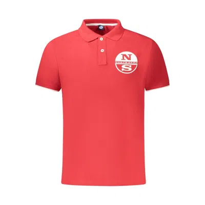 North Sails Red Cotton Men Polo Men's Shirt