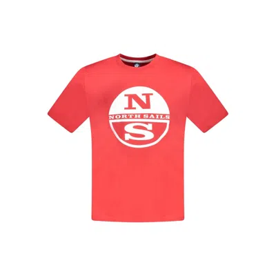 North Sails Red Cotton Men T-shirt In Pink