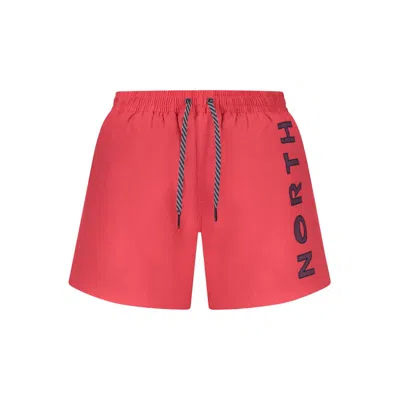 North Sails Logo-print Drawstring Swim Shorts In Red