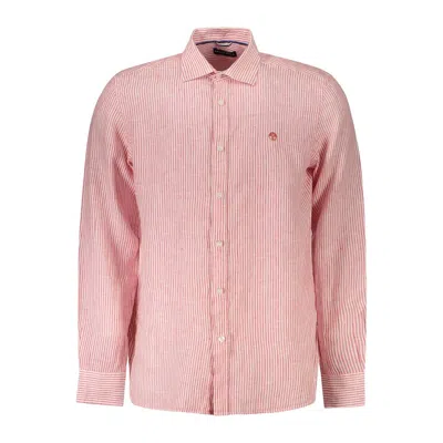 North Sails Red Linen Shirt In Pink