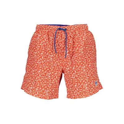 North Sails Floral-print Swim Shorts In Orange