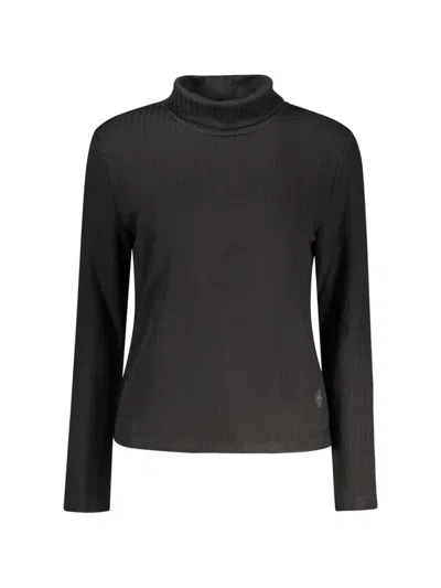 North Sails Ribbed Roll-neck Sweater In Black