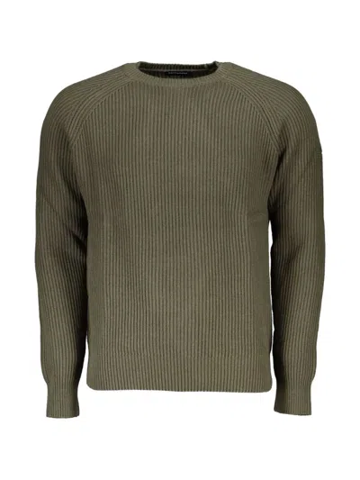 North Sails Ribbed-knit Crew-neck Sweater In Green