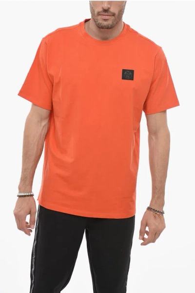 North Sails Short Sleeved T-shirt Patch In Orange