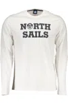 North Sails Sleek White Cotton T-shirt With Stylish Print In White