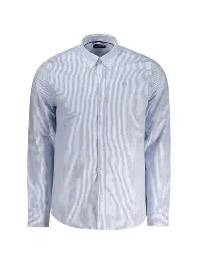 North Sails Striped Button-down Shirt In White