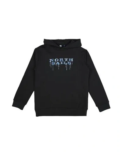 North Sails Babies'  Toddler Boy Sweatshirt Black Size 6 Cotton, Polyester