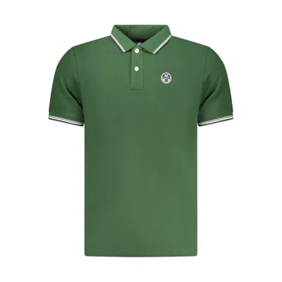 North Sails Verde Cotton Men Polo Shirt In Green