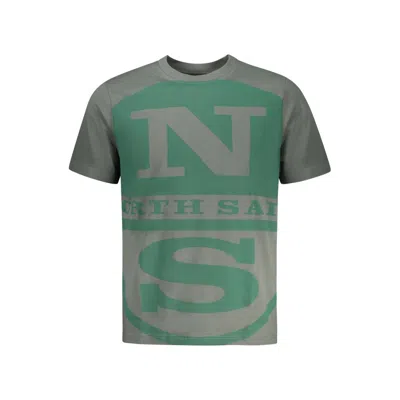 North Sails Verde Cotton Mens T-shirt In Green