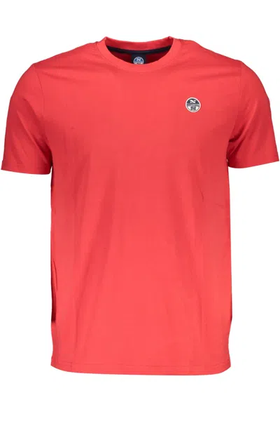 North Sails Vibrant Red Round Neck Tee With Logo Detail