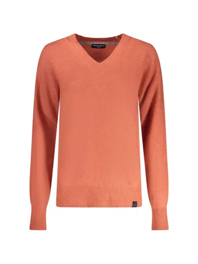 North Sails V-neck Long-sleeve Sweater In Orange