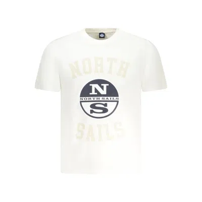 North Sails White Cotton Men Tshirt