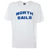 North Sails Elegant White Cotton Tee With Bold Blue Logo In White