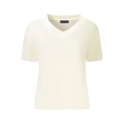 North Sails White Linen T-shirt In Neutral