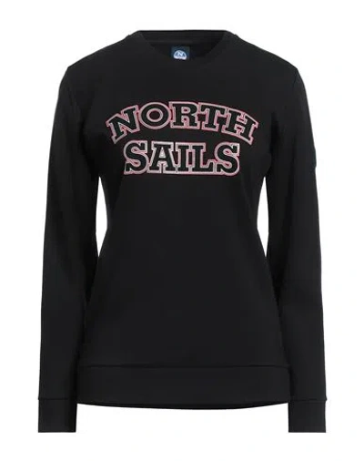 North Sails Woman Sweatshirt Black Size L Viscose, Nylon, Elastane