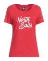 North Sails Woman T-shirt Red Size Xl Cotton In Red