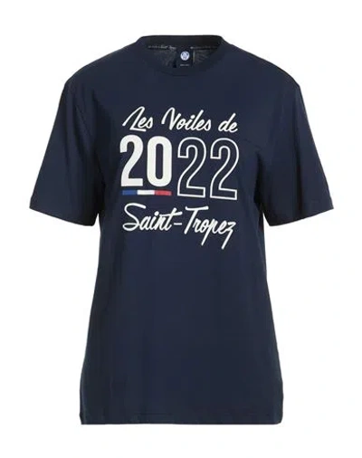 North Sails Woman T-shirt Midnight Blue Size S Cotton