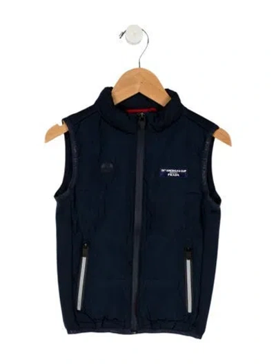 Pre-owned North Sails X Prada Babies' Toddler Boys' Logo Puffer Vest In Blue