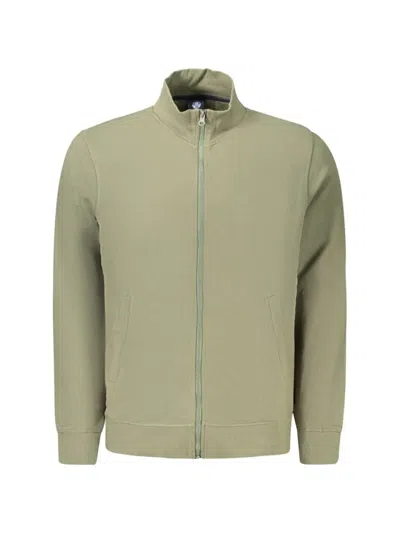 North Sails Zip-up Cotton Sweater In Green