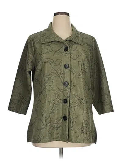 Pre-owned North Style 3/4 Sleeve Blouse In Green
