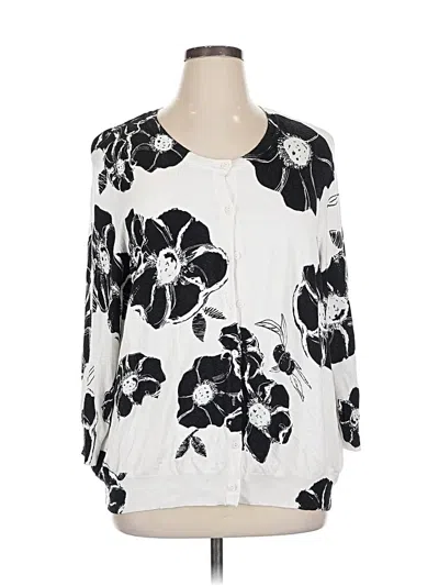 Pre-owned North Style 3/4 Sleeve Blouse In White