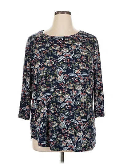 Pre-owned North Style 3/4 Sleeve T-shirt In Blue