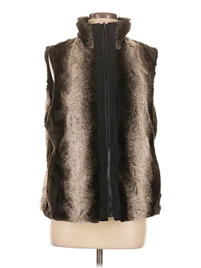Pre-owned North Style Faux Fur Vest In Gold