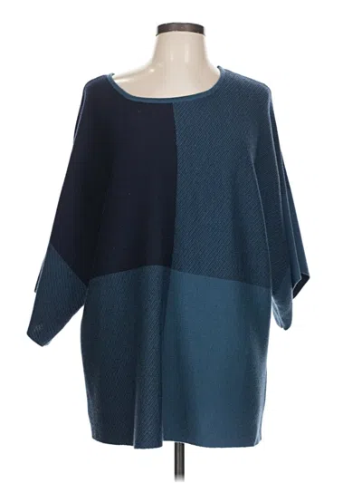 Pre-owned North Style Poncho In Blue
