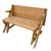 Northbeam Interchangeable Picnic Table / Garden Bench In Brown
