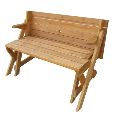 Northbeam Interchangeable Picnic Table / Garden Bench In Brown