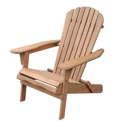 Northbeam Pre-stained Folding Adirondack Chair In Brown