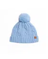 Northern Classics Unisex Cable Knit Pom-pom Hat In Sky Blue