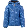 Northern Classics Shiny Quilted Puffer Jacket In Blue